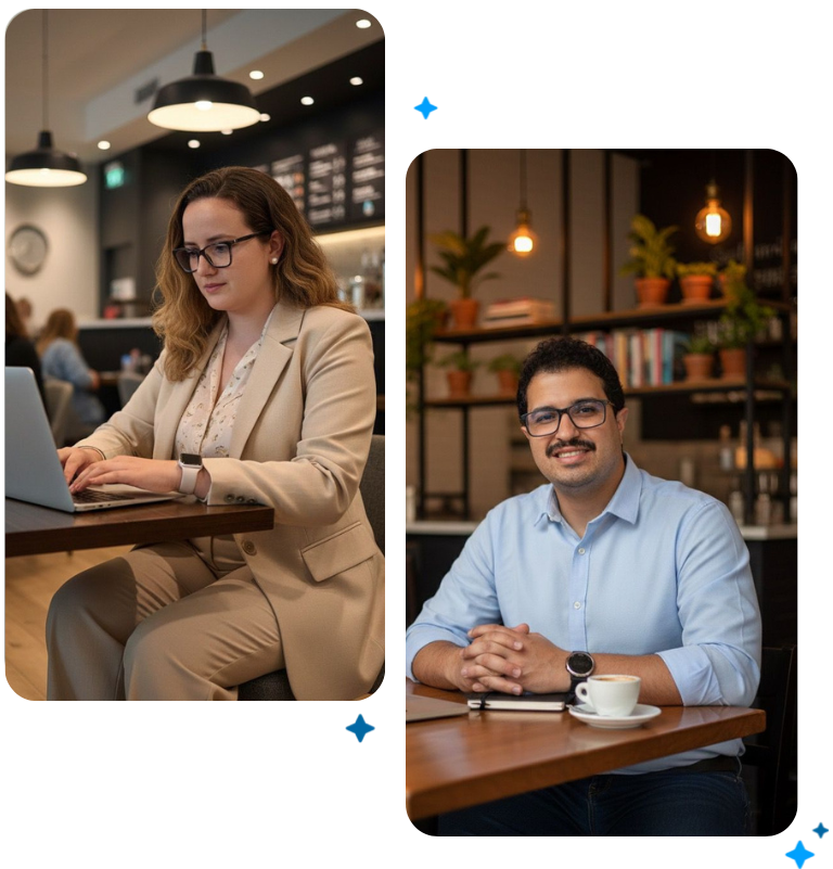 Na foto os fundadores da Holy Metrics, May Dionisio Garcia, possui mais de 10 anos de experiencia em Midia Paga com foco em Performance Qualificada, ao lado Gus Dionisio Garcia especialsita em SEO e AI com bagagem que ultrapassa 10 anos de carreira. Ambos cristão, brasileiros e com foco em ajudar ao máximo seus clientes e pessoas a sua volta